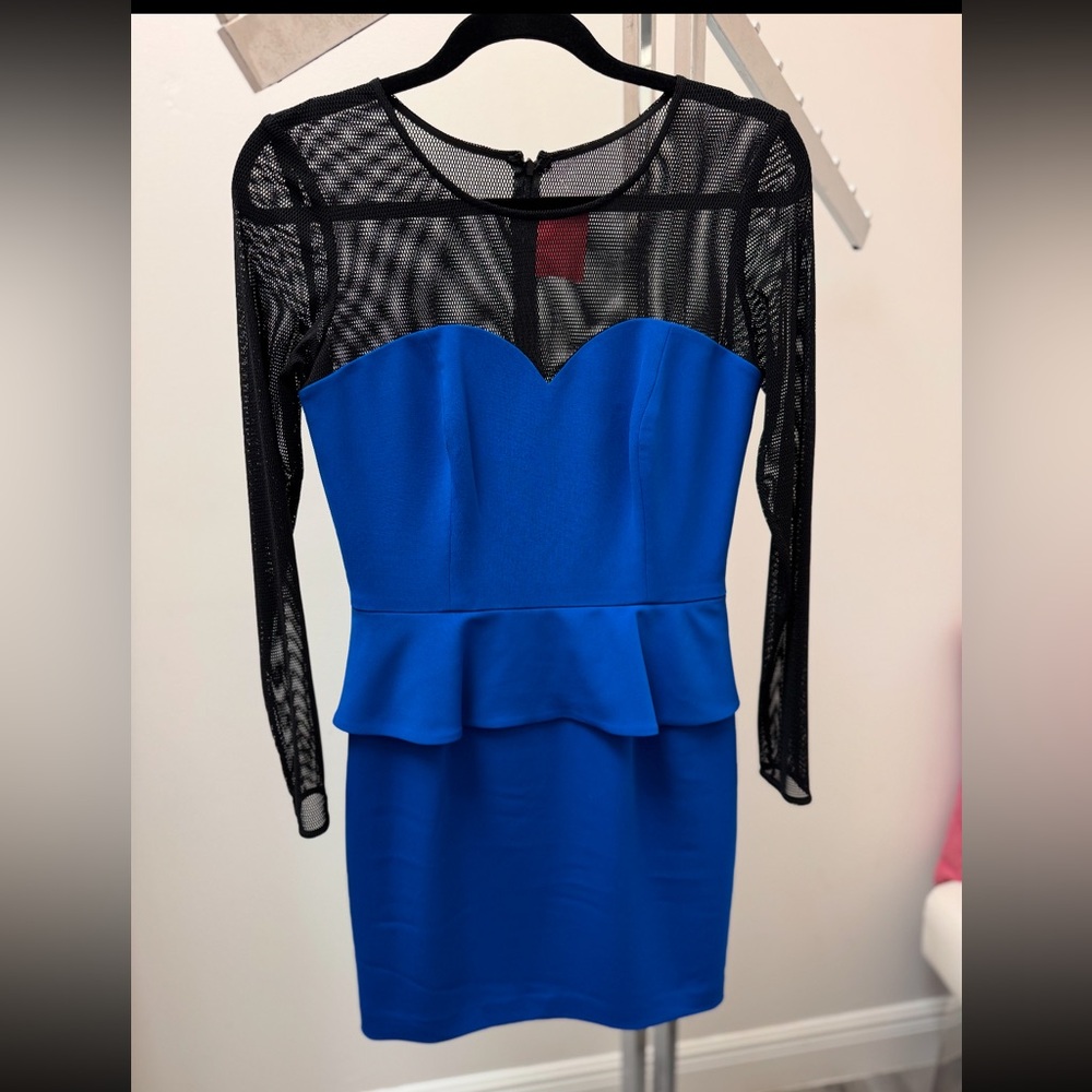 Jay Godfrey Long Sleeve Peplum Dress